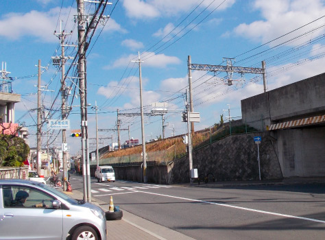 阪急南茨木駅方面からの写真